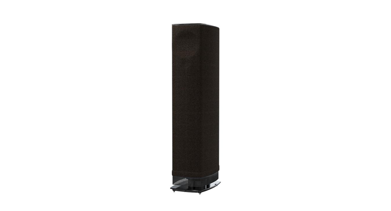 Linn Series 5 530 Exakt Active Loudspeaker in harris tweed grouse with a black base