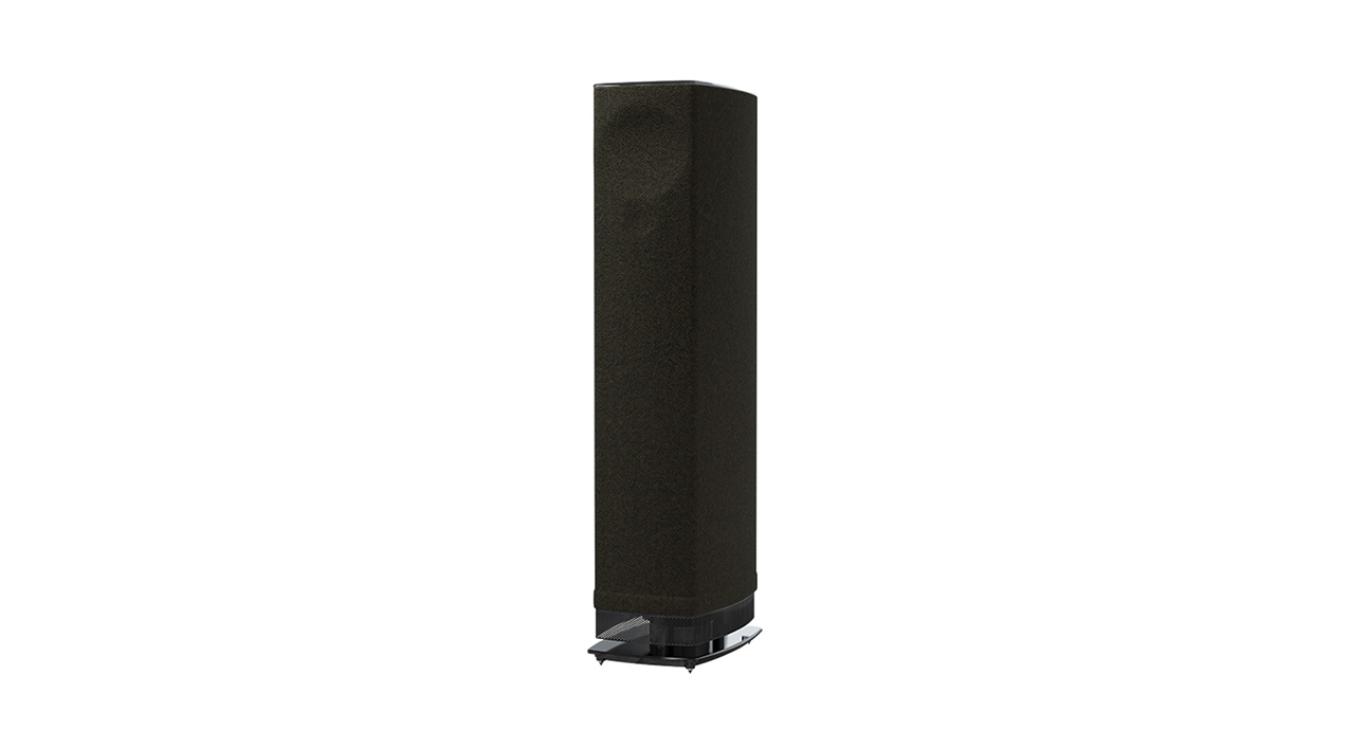 Linn Series 5 530 Exakt Active Loudspeaker in harris tweed peat with a black base