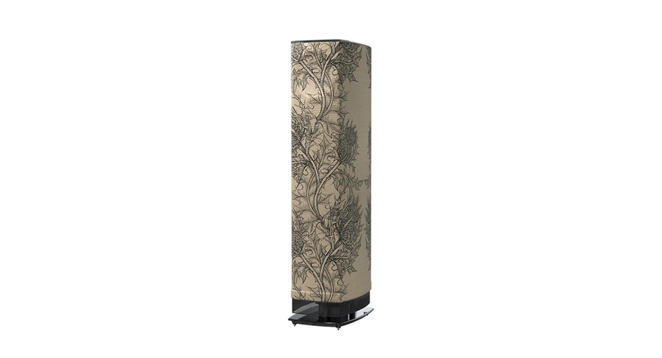 Linn Series 5 530 Exakt Active Loudspeaker in butterscotch thistle with a black base