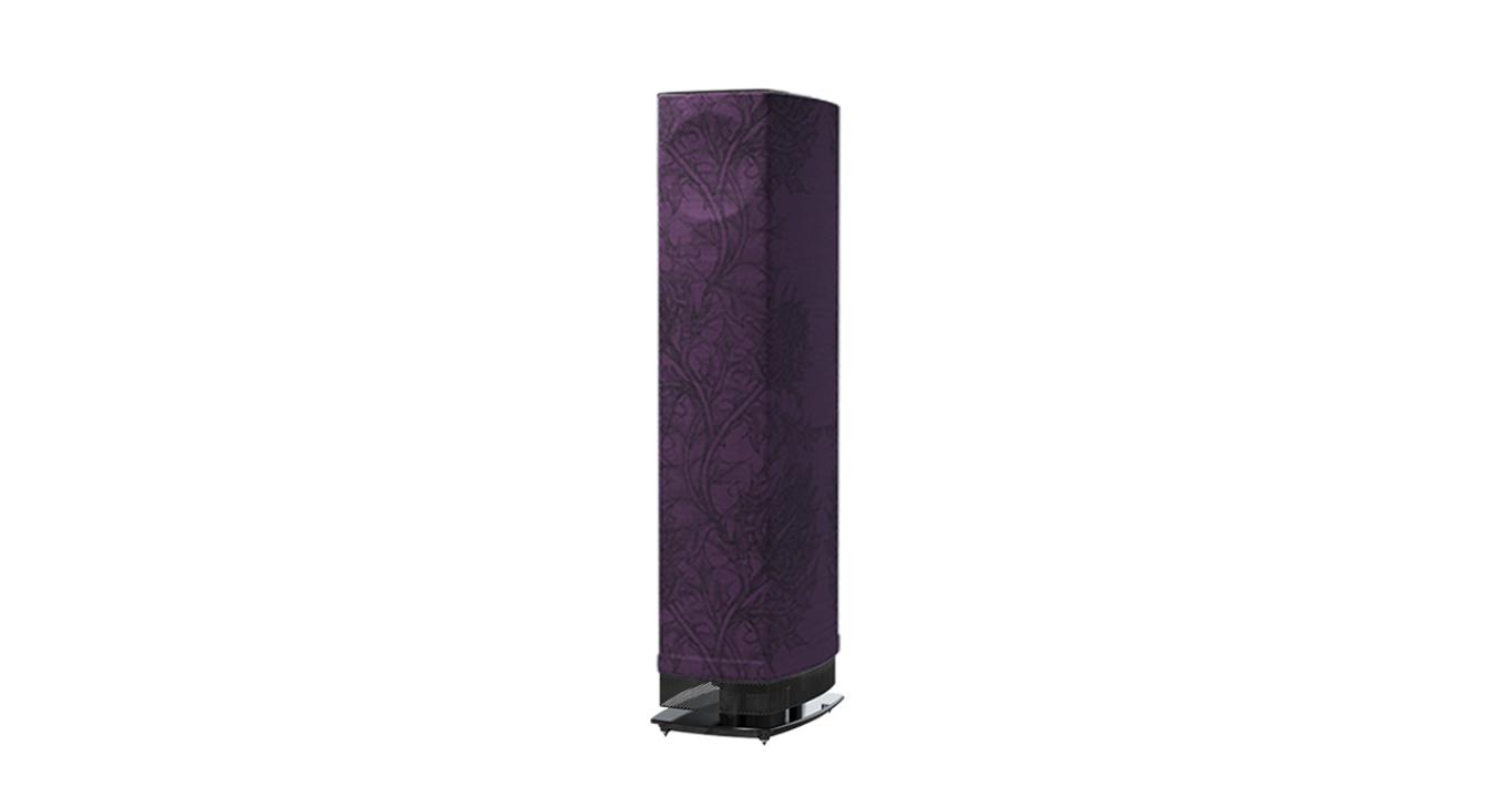 Linn Series 5 530 Exakt Active Loudspeaker in aubergine thistle with a black base