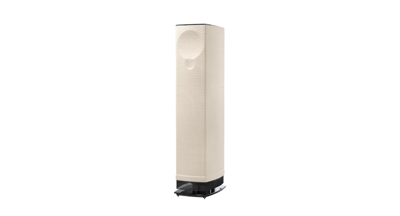 Linn Series 5 530 Exakt Active Loudspeaker in vanilla with a black base